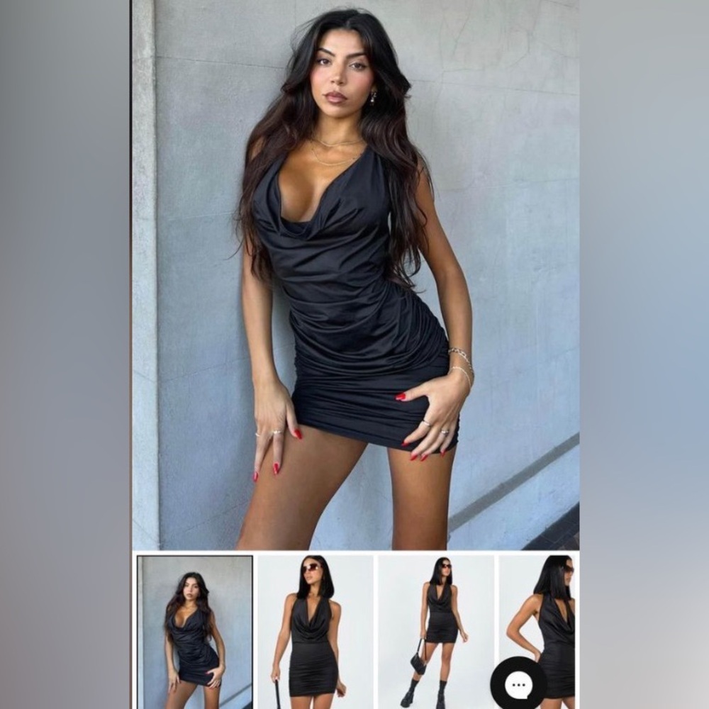 Princess Polly Black Halter Dress